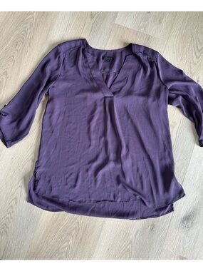 Dynamite Purple V-Neck 3/4 Sleeve Blouse